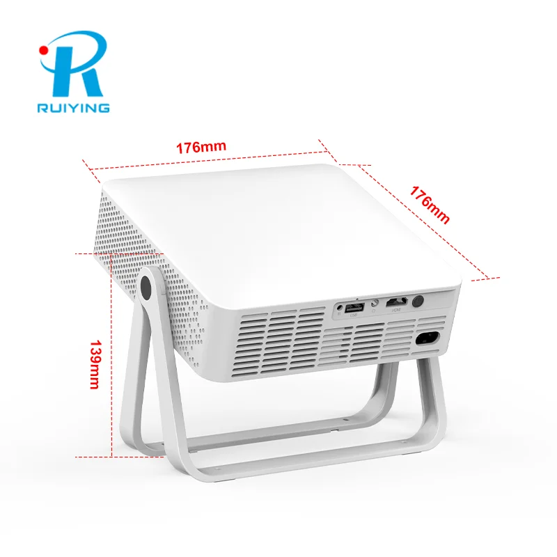 1080p Smart Android 9 Pro Projector Electric-Focus Lens Digital Beam Home Entertainment Wi-Fi For Bluetooth Connectivity 4K Home