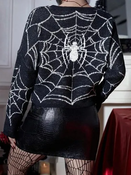 

Spider Women's sweater jacquard jumper y2k new pullovers Knit wear Winter clothes women tops Female clothing long sleeve tops