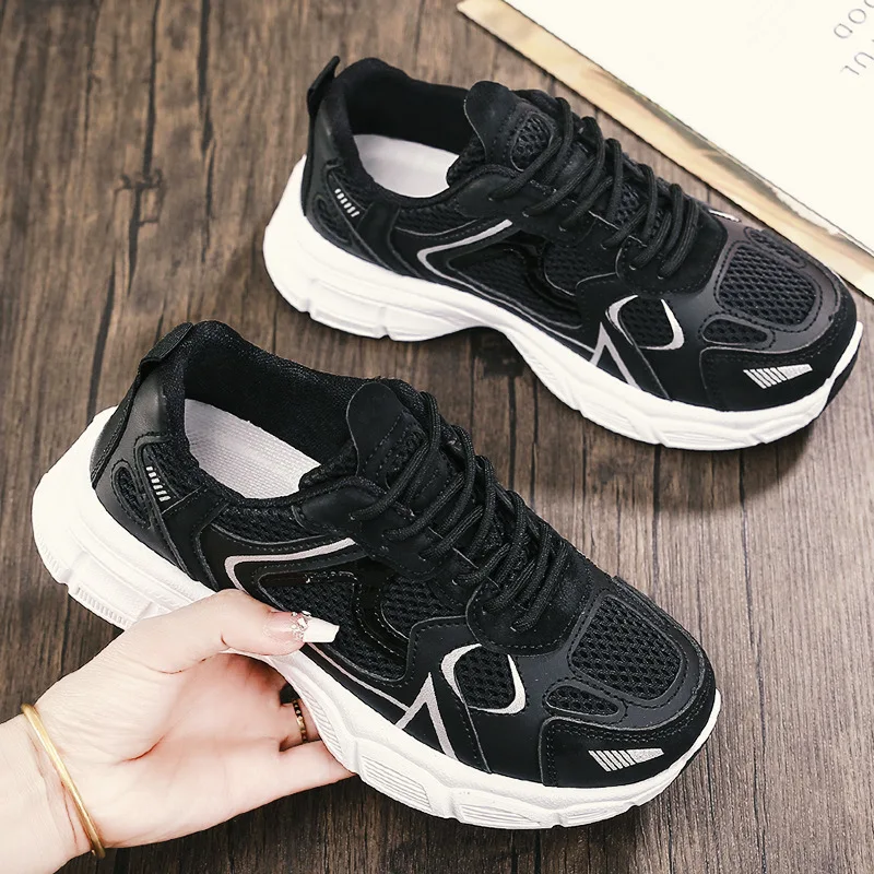 Running Sneakers Women Breathable Anti-slip Outdoor Fashion Casual Shoes 2023new All-match Thick Bottom Women Shoes Autumntime