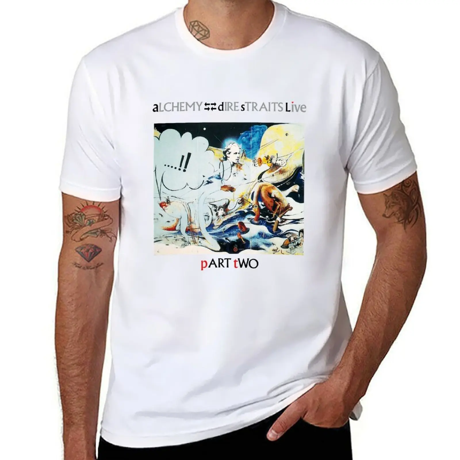 Dire Straits Alchemy Dire Straits Live parte dos camiseta hombre camiseta esencial camiseta