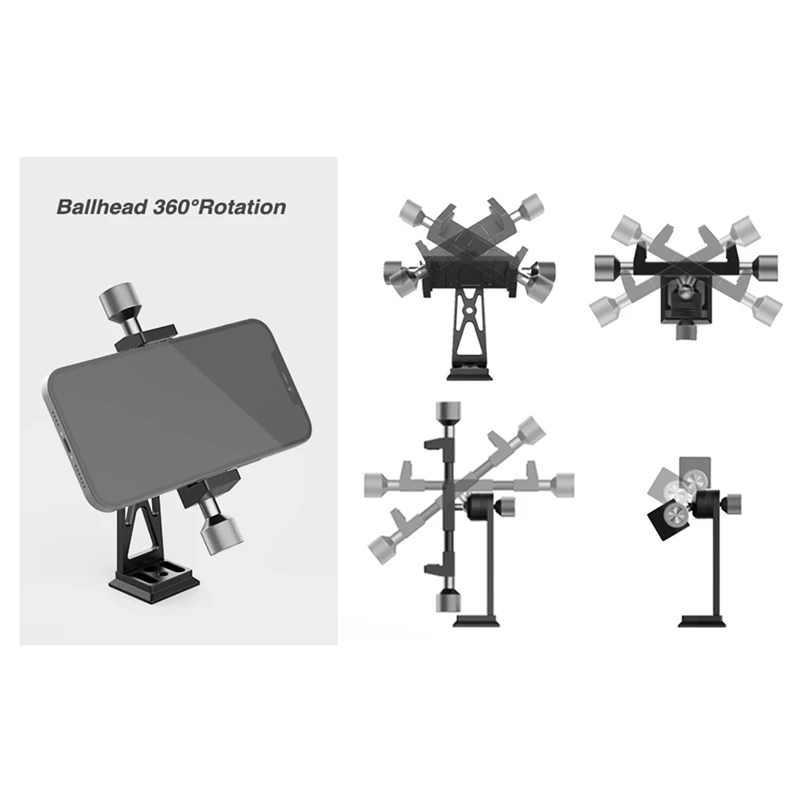 Smart Phone Holder Bracket 360° Rotating Bracket for Smartphone Photography Bird Watching Vlog Selfie SLR Camera [Life diary]
