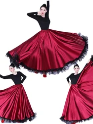 Faldas de Flamenco para mujer, vestido español para mujer, falda de columpio gitano, coro, actuación en escenario, disfraces de baile grandes de corrida de toro de España