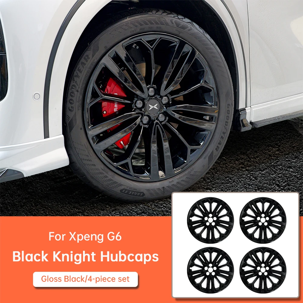 For Xpeng G6 2023 2024 Xiaopeng G6 Black Warrior Wheel Hub Cover Wheel Modification Xiaopeng Blackened Style Automotive Parts