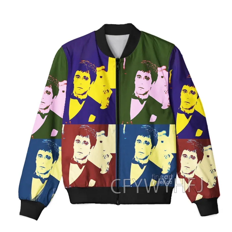 CAVVING 3D Printed  Scarface  Zipper Bomber Jackets Men Overcoat Mens Coat Zip Up Jackets for Women/Men