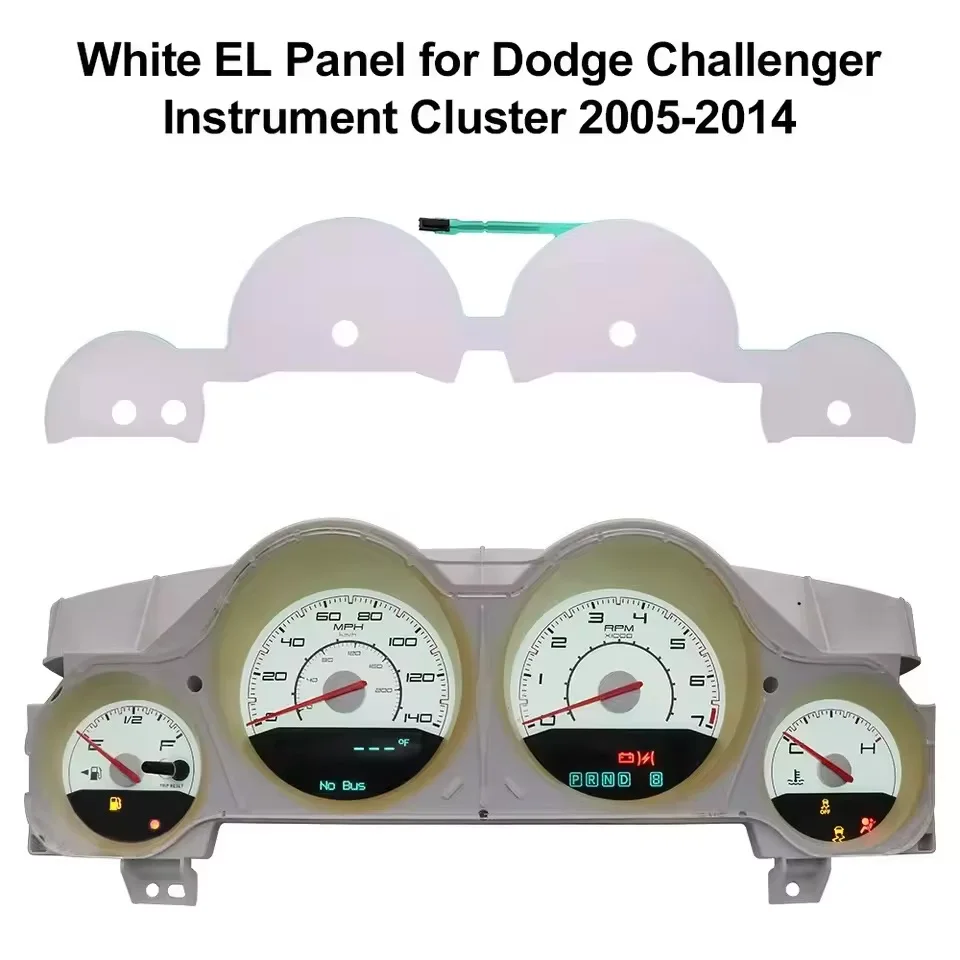 Panel EL blanco/azul cielo para grupo de instrumentos Dodge Challenger Magnum Charger