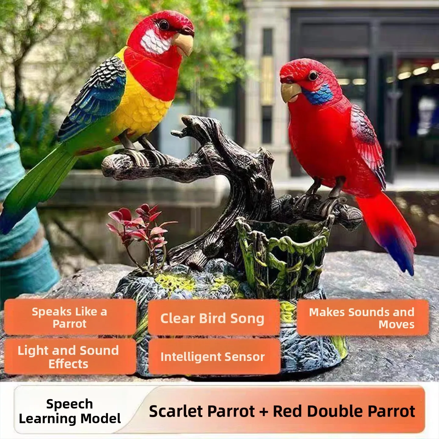 Voice Controlled Simulation Parrot Toy Interactive Speaking Electronic Bird ly Canionip Relief Select Gift Active L...