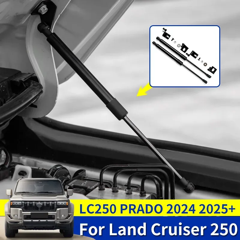 Hydraulic Rods for 2024-2025 New Toyota Prado (LC250) - Engine Hood Support Struts, Modified Accessories