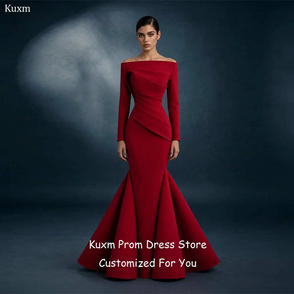 Vestido de fiesta moderno de satén color burdeos, sin tirantes, corte sirena, para eventos formales, con diseño de hombros descubiertos, vestido de noche, confeccionado a medida.