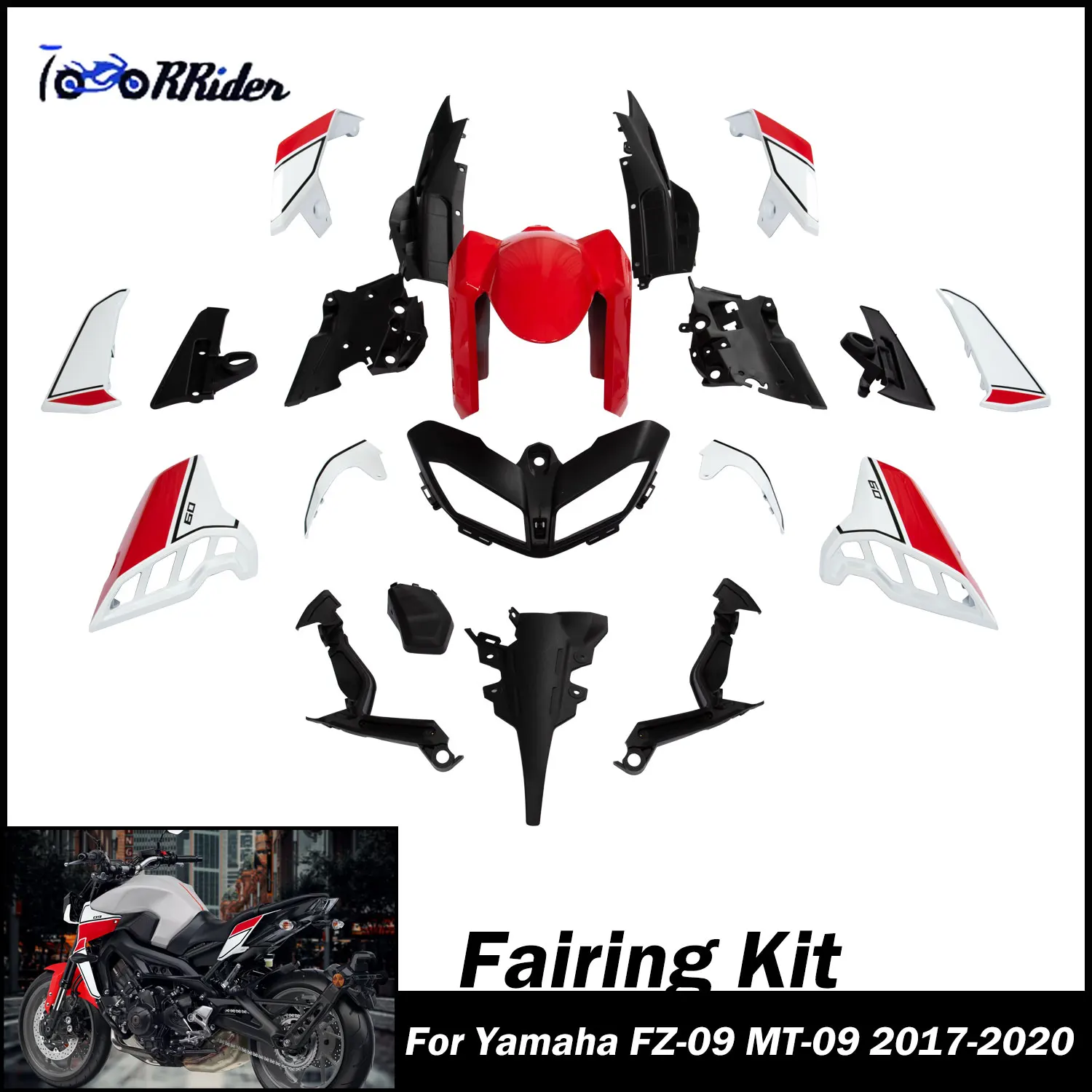 

Motorcycle Full Fairing Injection Bodywork Molding Kit ABS For Yamaha FZ-09 MT-09 MT FZ 09 2017-2020 FZ09 MT09 Accessories