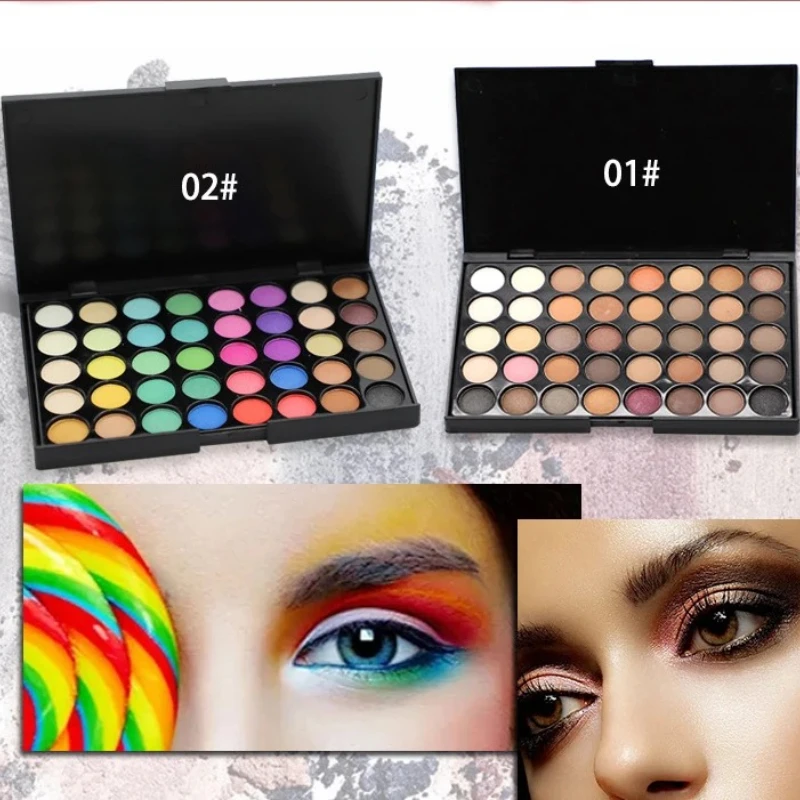 パール調 15/40 色アイシャドウパレット 高彩度アイシャドウ プラスチック製 欧米で人気のアースカラー