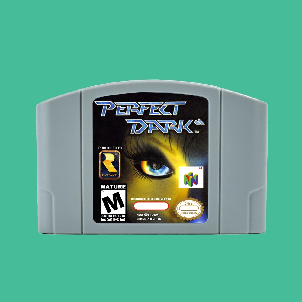 Perfect Dark 64 Bit Game Cartridge USA NTSC version or EUR PAL version For N64 Consoles