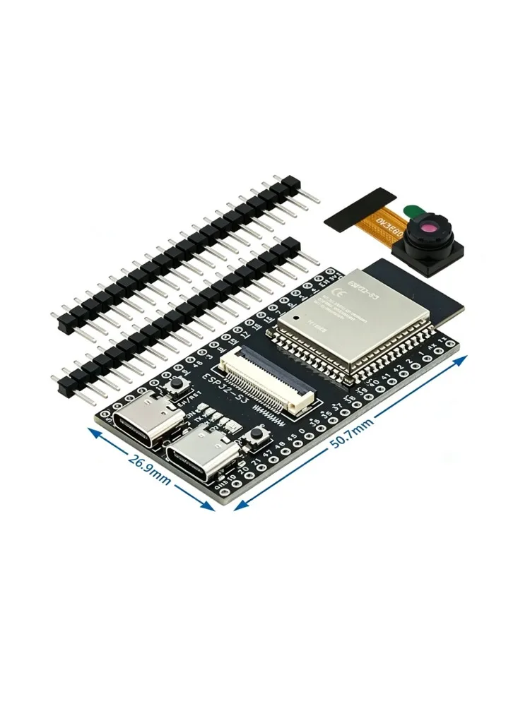 Moduł rozwojowy ESP ESP32-S3 CAM WiFi Bluetooth z wbudowanym ESP32-S3 N16R8 Dual TYPE-C i kamerą OV2640/OV5640/OV3660 — 2
