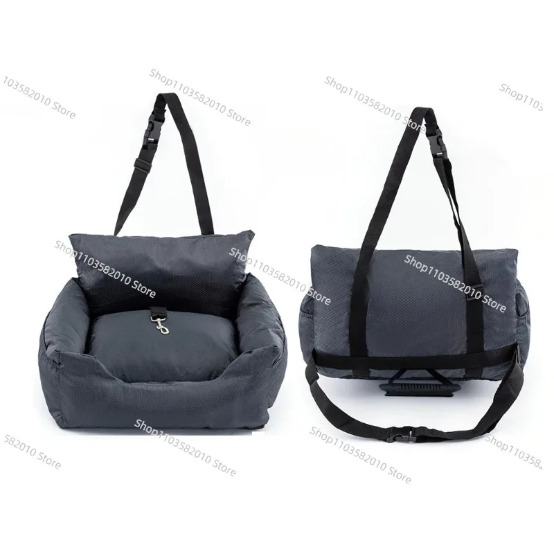 Dogs or Cats Car Seat with Safety Strap - Car Booster Seats & Dog Bed
