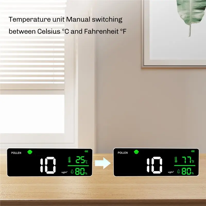 CJSD-Pollen Detector Meter Emperature Humidity Meter Pollen Measurement Temperature Humidity Meter