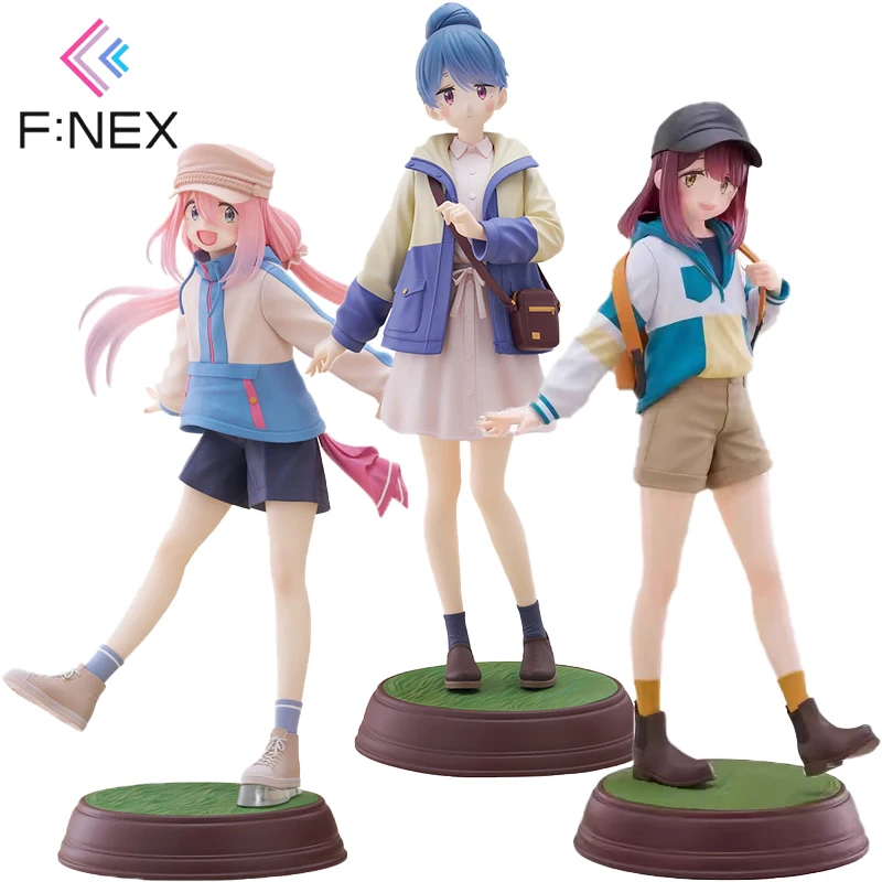 

In Stock Genuine Original F:NEX TENITOL Kakamigahara Nadeshi & Shima Rin & Toki Kanno Yuru Camp△ Action Anime Figure Model Dolls