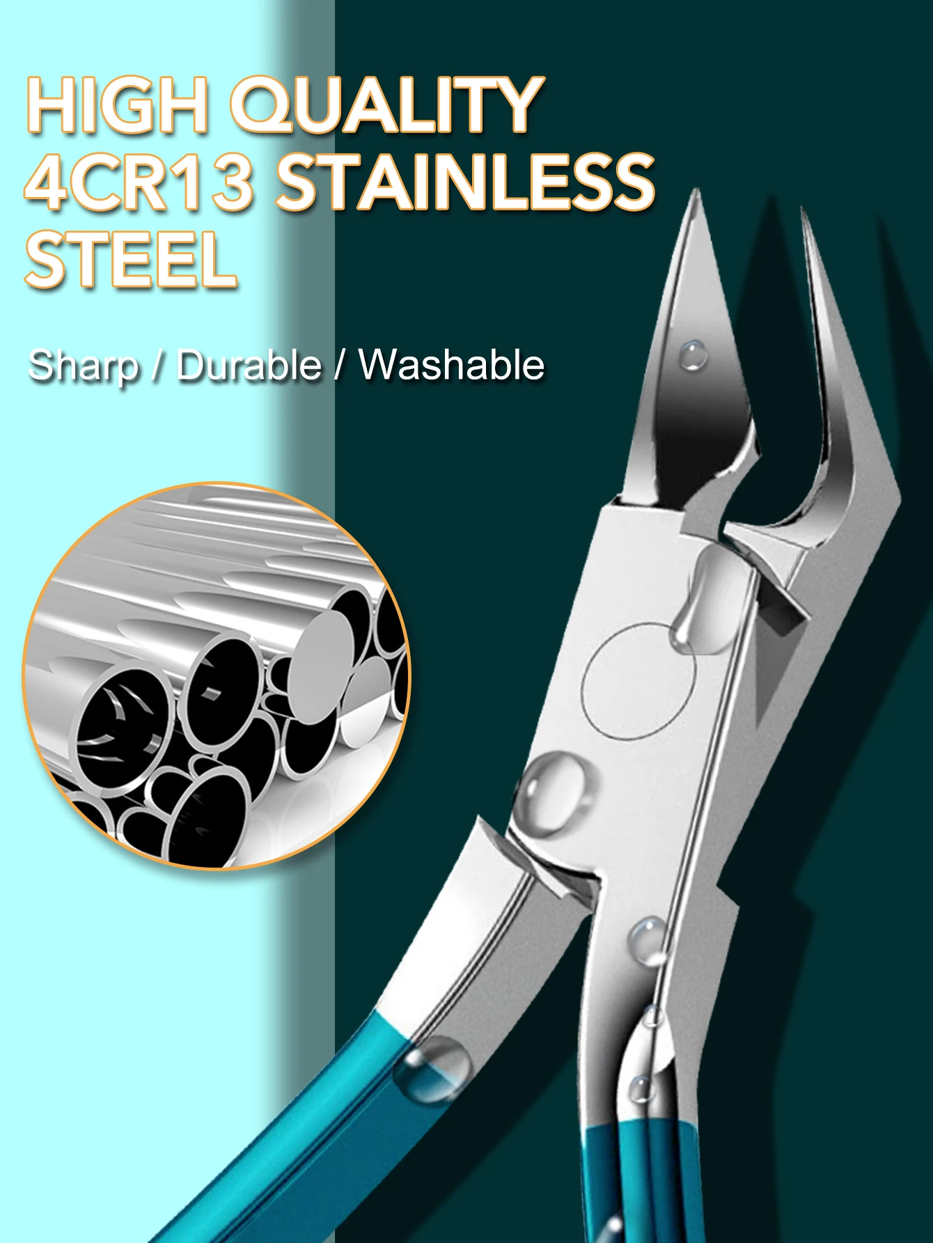 1 قطعة أداة قص الأظافر كماشة المهنية نام أظافر مسمار المقص إزالة الجلد الميت الفولاذ المقاوم للصدأ باديكير أداة