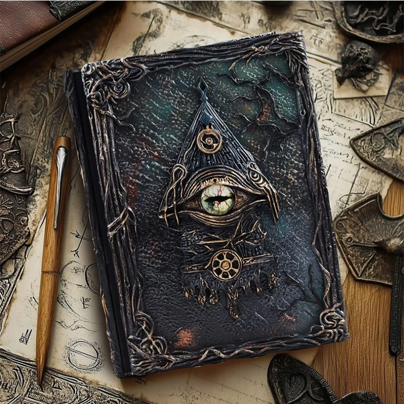 A5 Loose-leaf Hand Ledger Cthulhu Dark Hand Ledger Embossed Retro Hand Ledger Note Diary Girl Birthday Gift Notebook