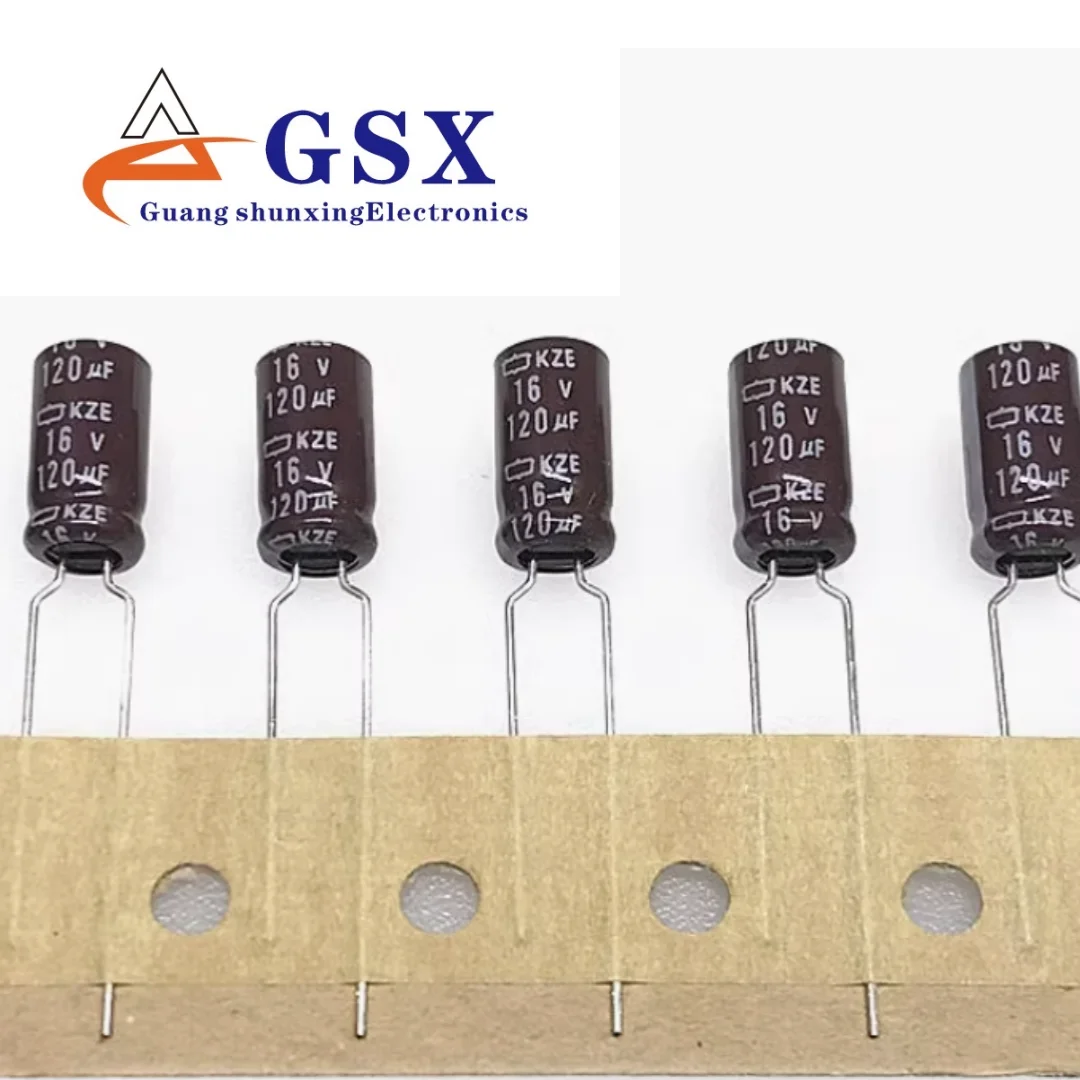 

Nippon Chemical imports aluminum electrolytic capacitors 16v120uf 6.3 * 11 Black Diamond KZE with high frequency and long life