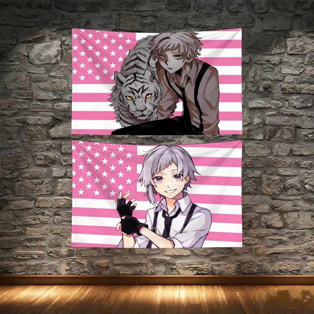 Atsushi Nakajima Pink American Flags Tapestry Creative Pattern Photo Living Room Wall Art Party Outdoor Decor
