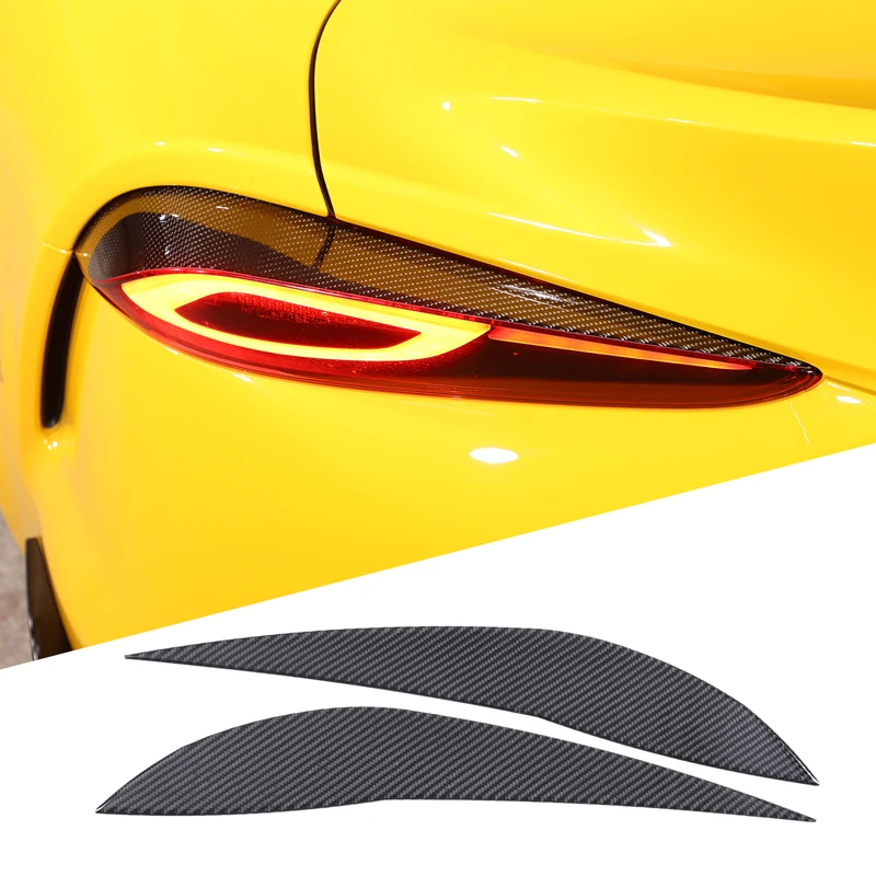 

Для Toyota Supra 19-23 задний фонарь, декоративные наклейки для бровей, аксессуары для украшения заднего фонаря, настоящее углеродное волокно (so