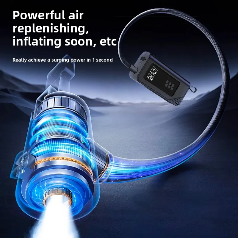 Bomba de ar para carro e fonte de alimentação de emergência combinada de banco de potência para carros