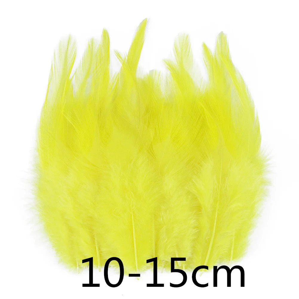 20 pz giallo naturale fagiano piume di pollo gioielli fai da te fare Soft Plumes Decor vera piuma di struzzo per accessori artigianali