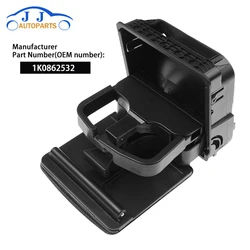 1K0862532 1K0862532C Folding Center Console Rear Cup Holder For Volkswagen Golf 5 6 Black 1K0862533