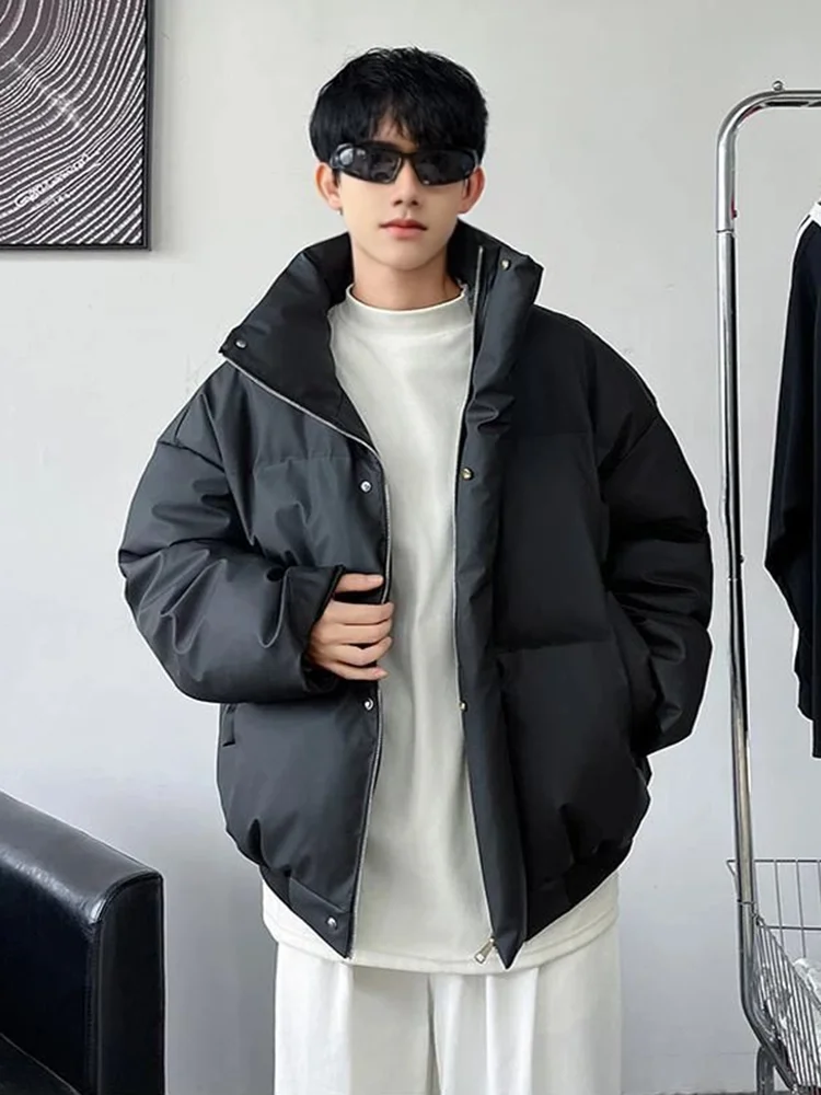 

Мужская зимняя куртка из искусственной кожи и хлопка в американском стиле, утепленная, с воротником, водонепроницаемая, повседневная