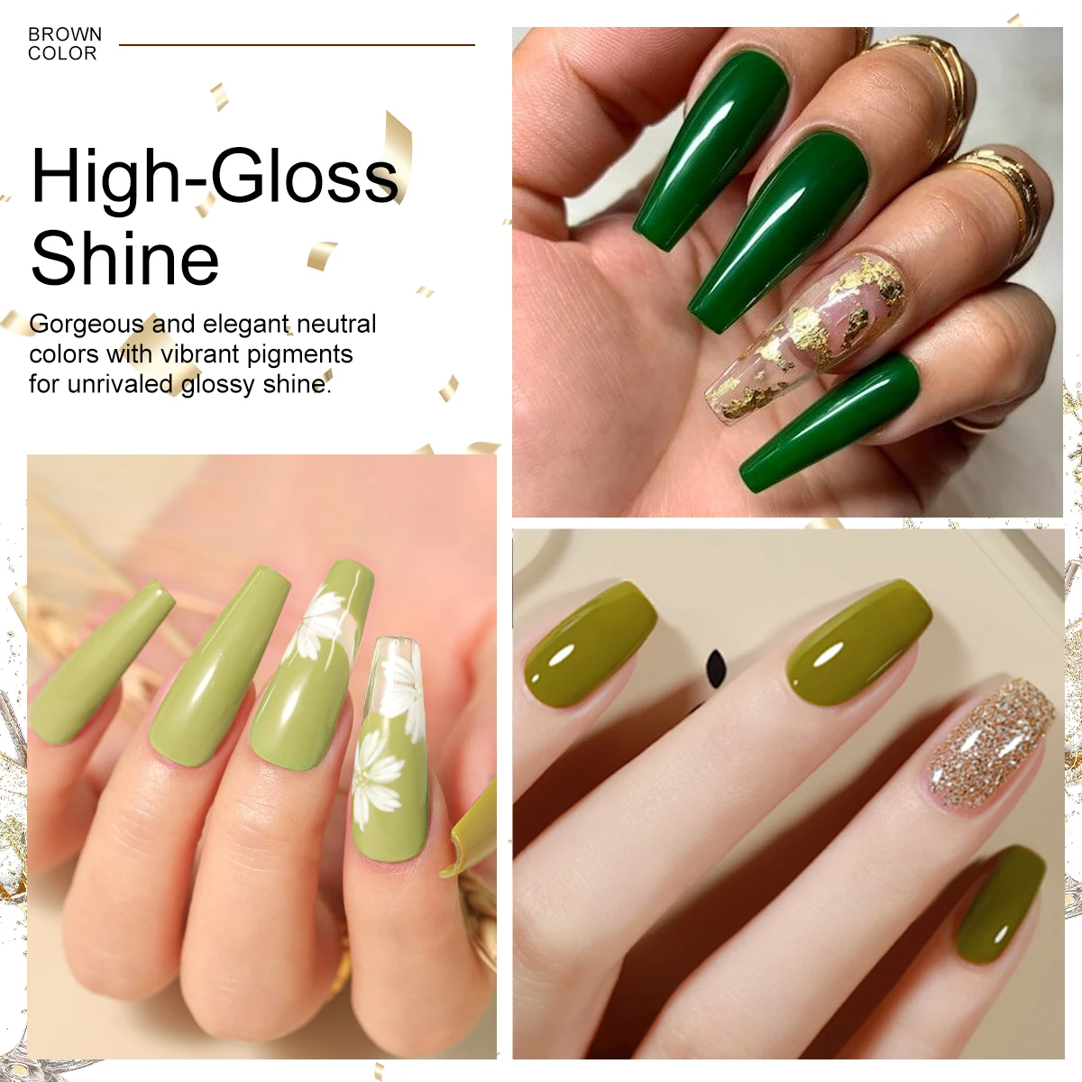 네일 젤 폴리쉬 세트 9종 8ml 글리터 아트 젤 바니쉬 쏙 오프 UV LED 젤 초보자용 매니큐어 아트 DIY 살롱 & 홈 용품 키트