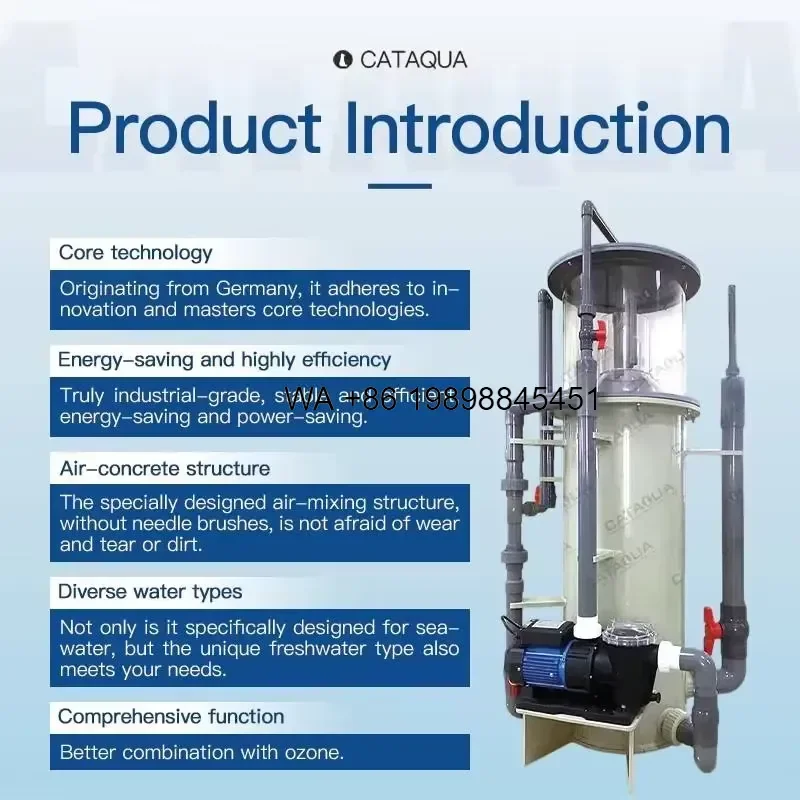 Wmwmnu for Professional Energy Saving PP Material Protein Skimmer for Commercial Fish Pond RAS System with Aquaculture