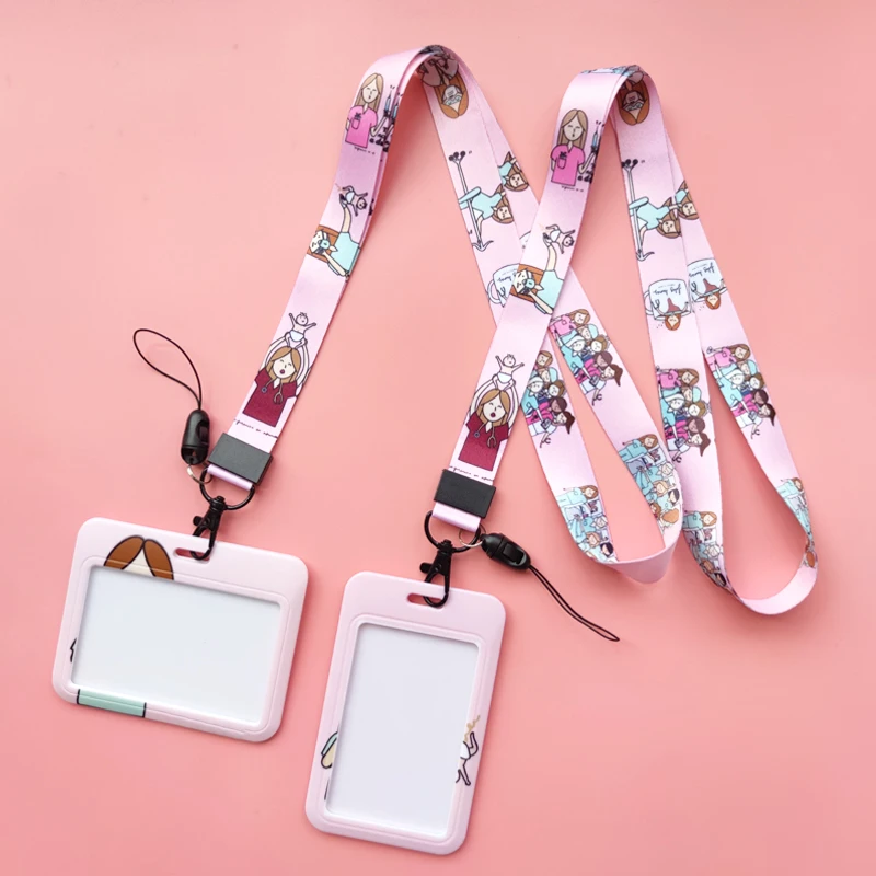 Hebamme Ausweishalter Lanyard Krankenhaus Arzt Umhängeband Kreditkartenetui Krankenschwester Kartenhalter Anmeldeinformationen Yoyo Einziehbarer Clip – Detail 5