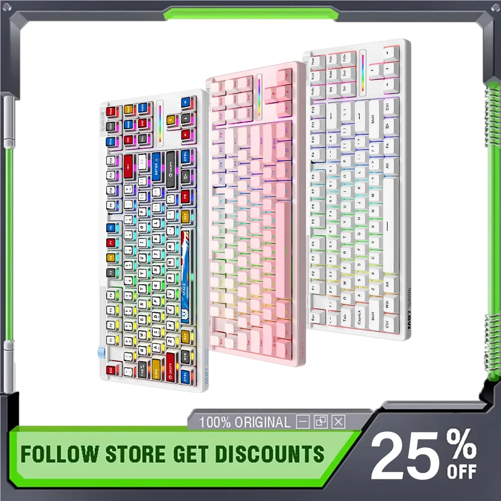 Redragon M87 Magnetic Switch Wired Keyboard Hot-swappable Gasket Structure 8k E-sports Gaming Customized Keyboard 87keys