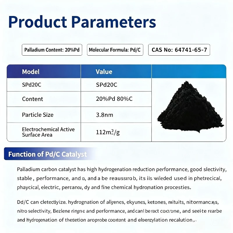 Fuel Cell Electrocatalysis Catalyst SPd20C 20% Palladium Carbon Pd/C Catalyst For MEA Electrochemical Lab Consumable