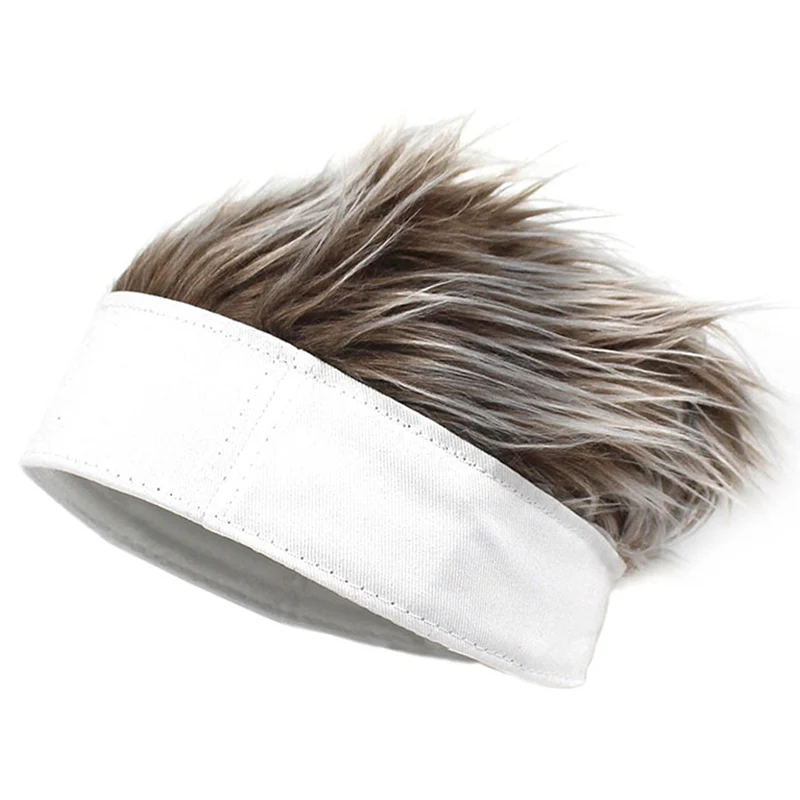 Fashion Baseball Cap Men Women Beanie Wig Hat Fun Short Hair Caps Breathable Soft for Party Toupee Hats Outdoor Casual Hat