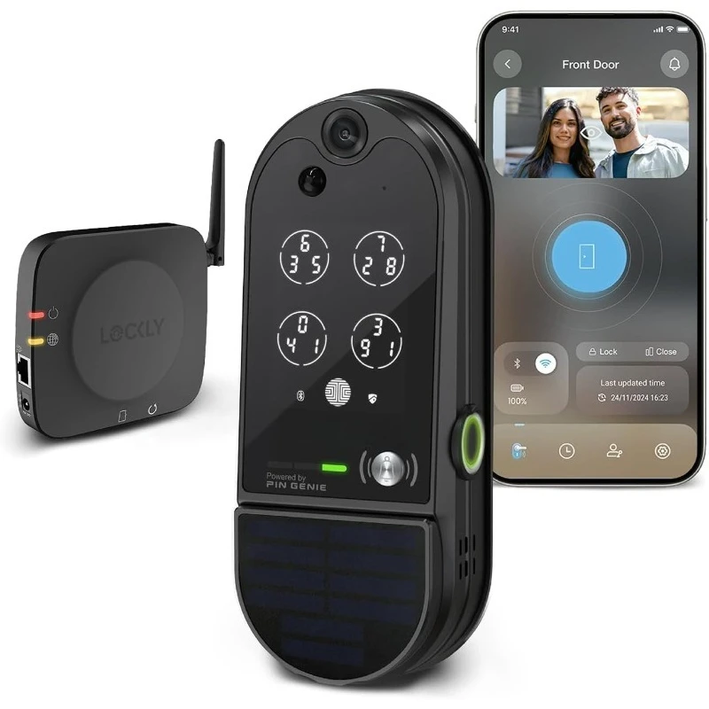 

Vision Elite Video Smart Lock with Camera, Smart Wi-Fi Deadbolt for Front Door, PIN Genie® Keypad, Fingerprint Door Lock,