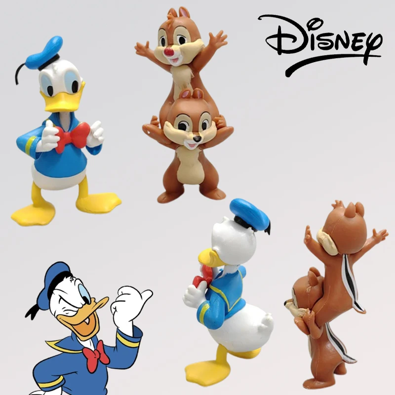 Disney Donald Duck Toy Anime Action Figures Cartoon Cake Decoration Model Doll Kids Baking Accessories Office Desktop Ornament