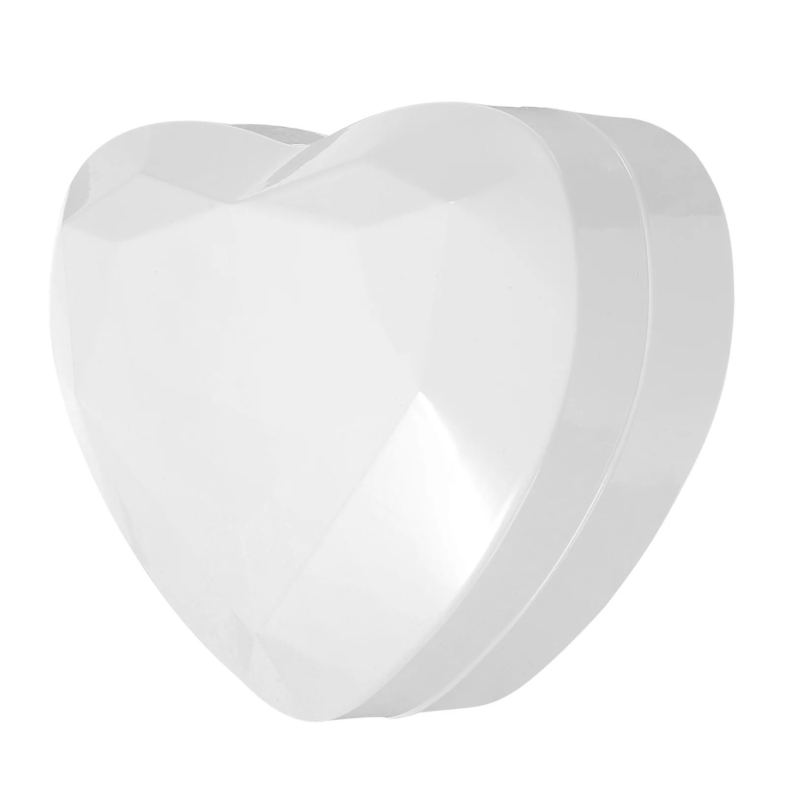 

White Heart Shape LED Ring Box Proposal Storage Wedding Anniversary Valentines Day Romantic Jewelry Case Ring Box