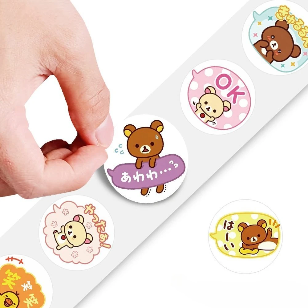 500 Stück Kawaii Cartoon Rilakkuma Anime Aufkleber DIY Handy Gepäck Scrapbook Kinder Geburtstagsgeschenke Spielzeug Niedliche Aufkleber Sticker – Detail 6