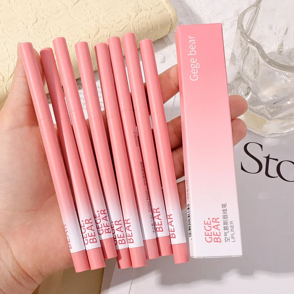 8 สี Matte Lip Liner ลิปสติกปากกากันน้ํา Non-stick Cup Smooth Velvet Lipliner ดินสอ Nude Lasting Lip Tint แต่งหน้าเครื่องสําอาง