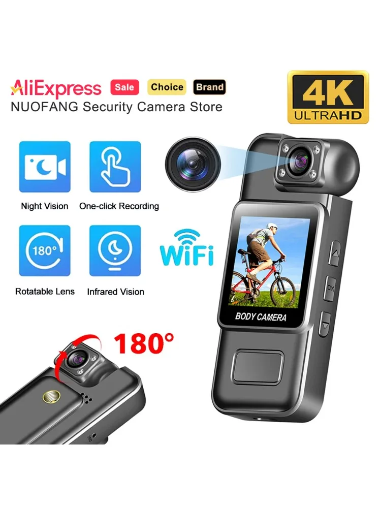 AliExpress ZRGAE 4K WiFi Mini Action Camera Infrared Night Vision 120° DV Small Wearable Body Camcorder for Cycling Motorcycle Outdoor Sports
