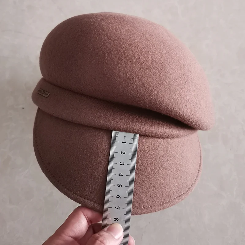 New Style Women Newsboy Hats Ladies Fashion Wool Winter Hat Sloping Brim Visor Cap Cabbie Beret Girls Paperboy Cap Ivy Hat