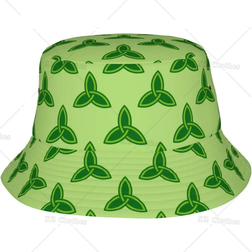 Celtic Cross Happy St. Patrick's Day 2024 Bucket Hats for Women Men Teens Packable Fisherman Summer Beach Sun Cap Hat