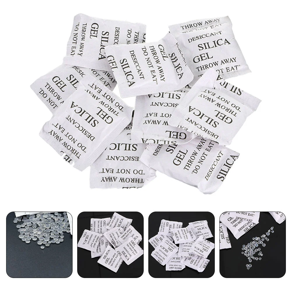 100 Pcs Silica Gel Desiccant Moisture Absorbing Bags Epoxy Resin Home Absorbers Powder Packets