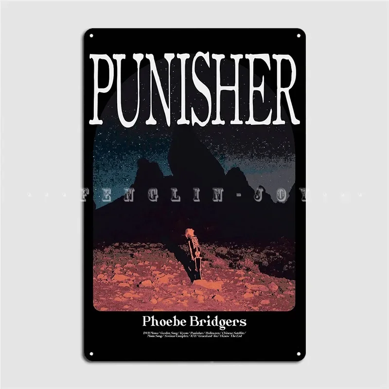 Phoebe Bridgers Punisher Alternative Album Metal Sign Pub Club Bar Vintage Plaques Tin Sign Poster