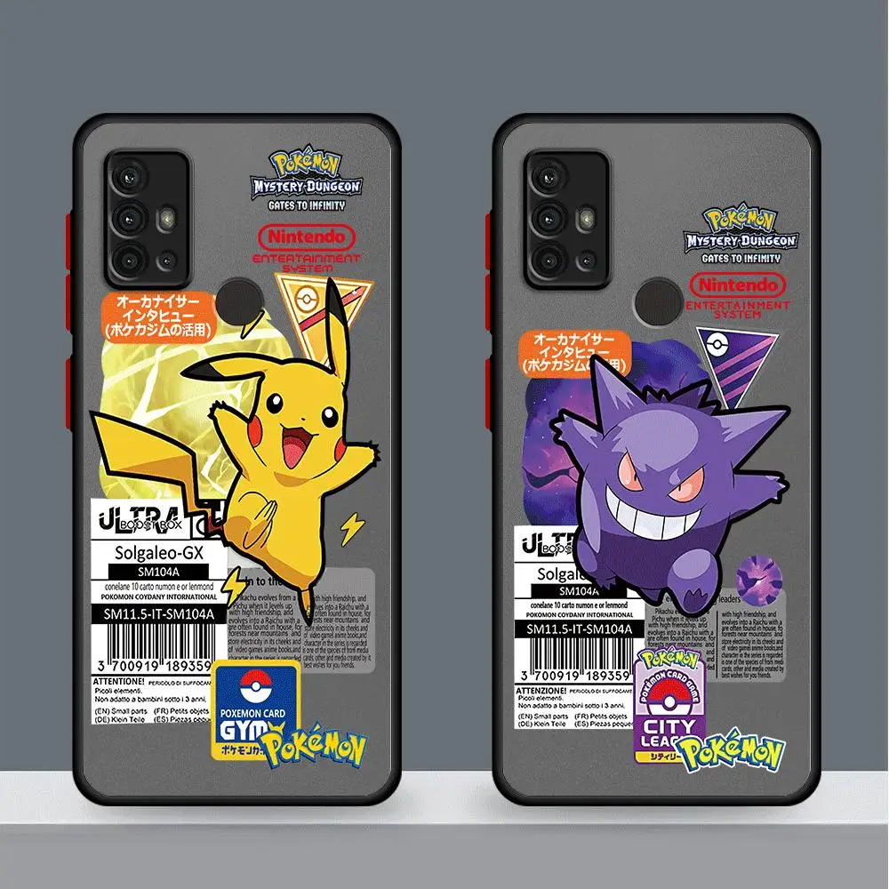 Pokemon Phone Case for Xiaomi Redmi 12C 10 10C 9 9C 9A K40 Pro A1 A2 Plus 12 4G 10A 9T 9i Matte Shockproof Armor Cover