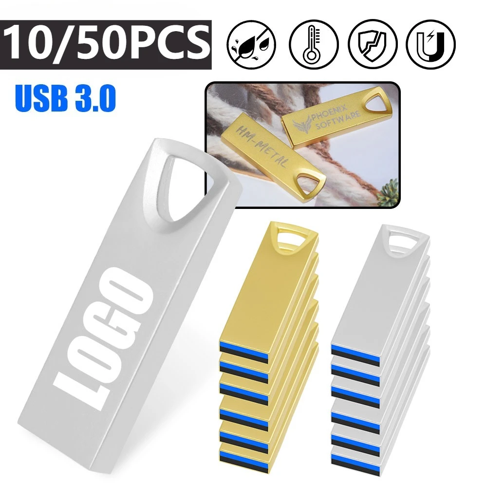 

10/50 шт./лот, металлический USB-накопитель с бесплатным логотипом, 1 ГБ, 2 ГБ, 4 ГБ, 8 ГБ, 16 ГБ, флэш-накопитель, 32 ГБ, память, 64 ГБ, подарок компании, U-диск