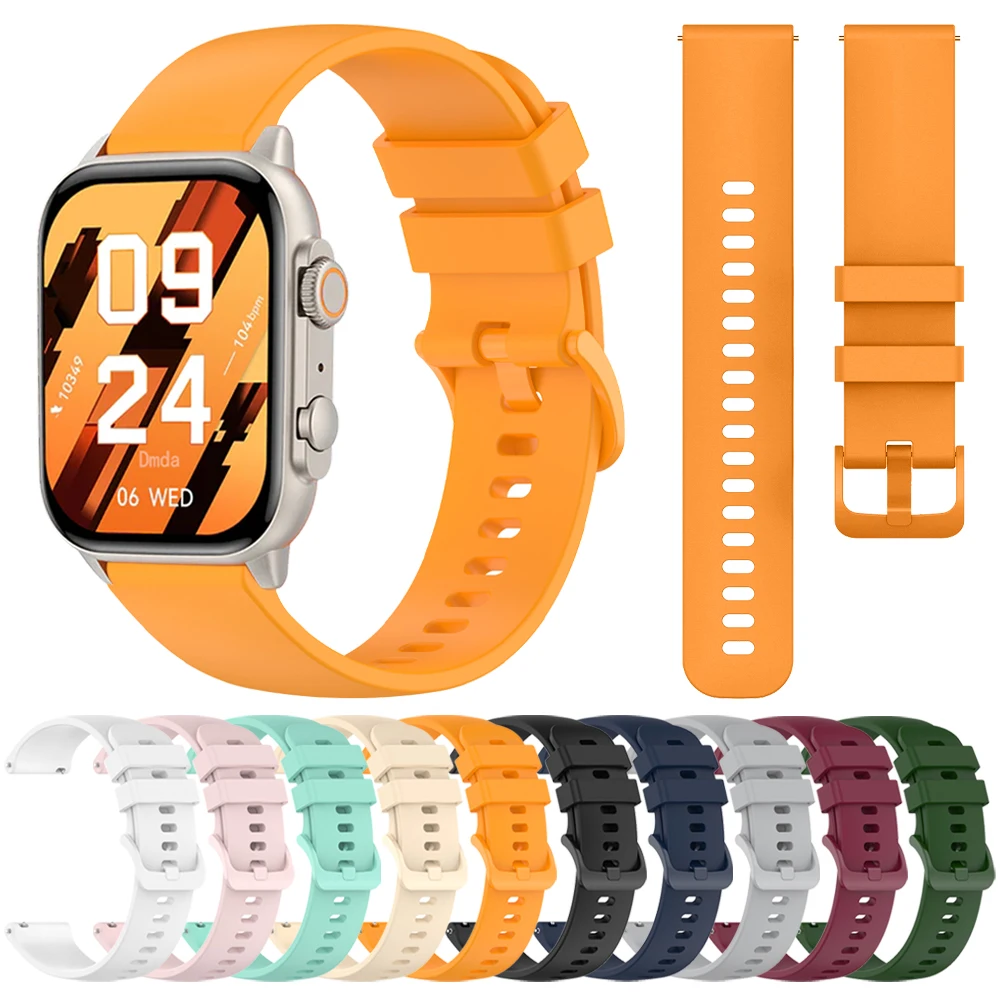 حزام ساعة سيليكون لـ COLMI P71 ، إكسسوارات سوار ساعة ، 20 ، 22 ، COLMI M42 ، C81 ، C60 ، C61 ، I31 ، P68 ، P73 ، P28 Plus