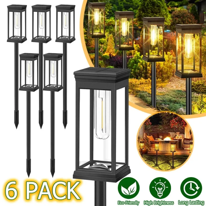 

1/2/4/6 Pack Solar Pathway Lights Outdoor Waterproof Walkway Light Solar Powered Landscape Lights for Driveway Lawn Patio Yard