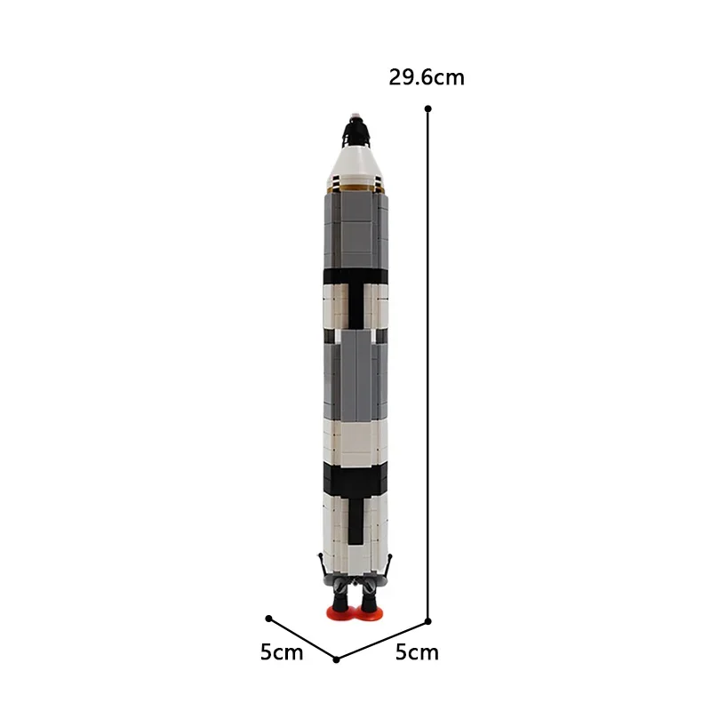 Gemini Titan Rocket MOC-34453 Saturn V scale Building Block Kit Military Space Launch Vehicle Display Brick Model DIY Kid Toy