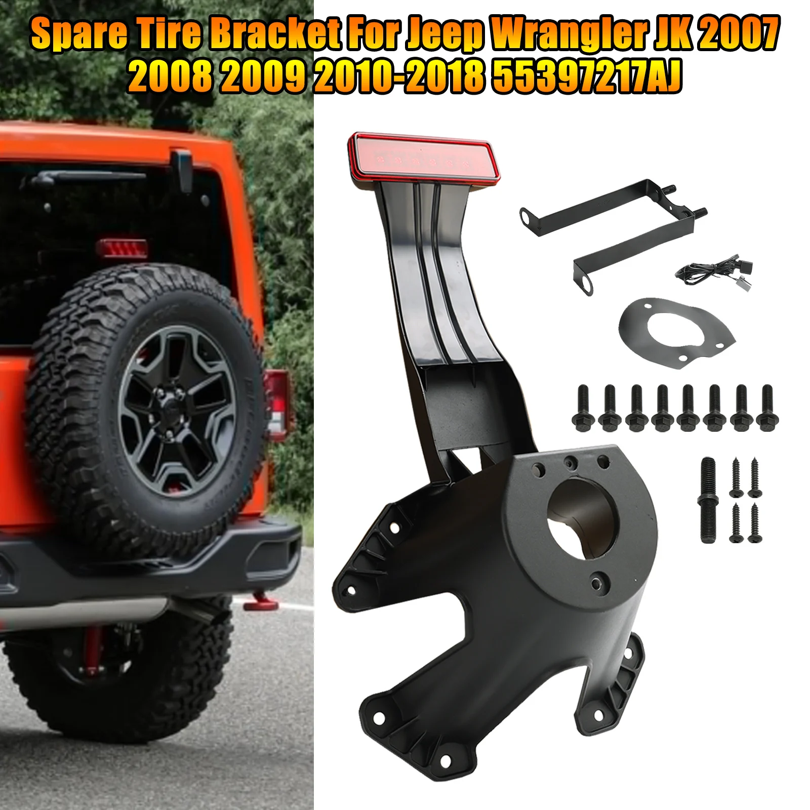 Artudatech Spare Tire Bracket For Jeep Wrangler JK 2007 2008 2009 2010-2018 55397217AJ